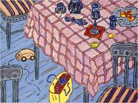 <font color="#ffffff">Kitchen Table oil on canvas  22"x30"  1999 - 