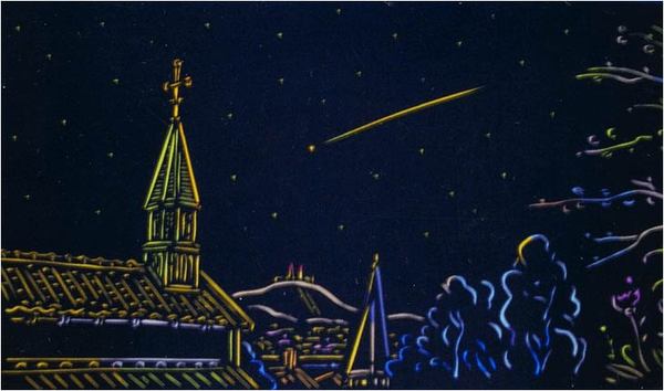 Title: Ohura Catholic Church, Nagasaki /
Medium: Paper Cut /
Size: 12" x 22" inches /
Year: 2005 /

Collected by Children Books  Museum of Nagasaki, Japan. / Available for new custom request. : Cut Paper : HIRO TAKESHITA - ARTIST