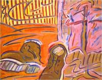 <font color="#ffffff">Working Shoes  oil on canvas  38"x48"  1987 - 