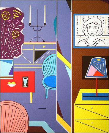 Title: Living Room, Portrait of Girl /
Medium: Paper Cut /
Size: 17" x 14" inches /
Year: 2006 /
Collected by private collector in Japan. / Available for new custom request. : Cut Paper : HIRO TAKESHITA - ARTIST