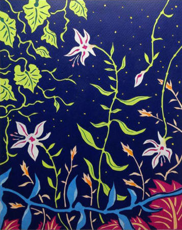 Title: Night Garden / Medium: Paper cut / 
Size: 10" x 8" inches /
Year: 2019 /
Price: USD 250 /

Collected by private collector in U.S.A. / Available for new custom request. : Cut Paper : HIRO TAKESHITA - ARTIST