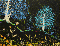 Title: Under the Stars /
Medium: Paper cut / 
Size: 19.5" x 25" inches /
Year: 2020 /
Price: USD $1000 - 
